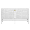 Isla Narrow Buffet - White Rattan, 60" L x 14" W x 34" H