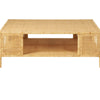 Isla Coffee Table - Natural Rattan, 48" L x 48" W x 17" H