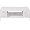 Isla Coffee Table - White Rattan, 48" L x 48" W x 17" H