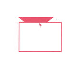 The Crane Flamingo Flat Card Set features all-cotton cards with a pink border and playful flamingo design, paired with white envelopes lined in pink.