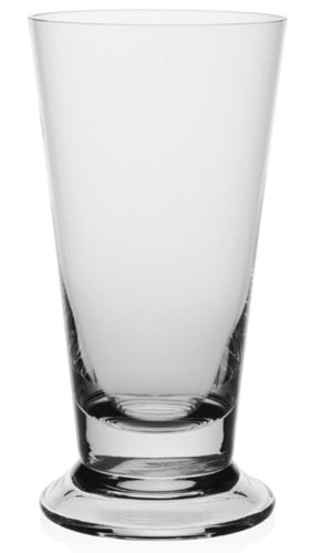 A clear glass tumbler from the Fanny Clear Collection by William Yeoward Crystal, featuring a slightly flared lip and thick round base, set against a plain white background.