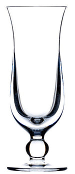 A clear Calypso Acrylic champagne flute from Bold, featuring a tall stem and round base, crafted from premium polycarbonate, is shown against a white background.