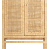 Isla Standing Cabinet Collection - Natural Rattan, 36"L X 16"W X 68"H