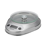 The Cuisinart PrecisionChef Bowl Digital Kitchen Scale offers a glass weighing platform, clear digital display, and front "on/off" and "mode/tare" buttons for easy use.