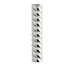 The Twist Mezuzah, Silver by Michael Aram is a cylindrical, twisted silver metal piece from the Twist Collection, featuring classical symmetry and a shiny surface, displayed against a white background.