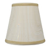 Poldina Marble Lampshade Collection - Ivory with Gold Trim, 3.5" T x 5.25"B x 5"H