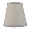 Poldina Marble Lampshade Collection - Ivory with Silver Trim, 3.5" T x 5.25"B x 5"H