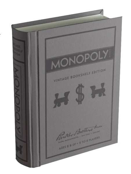 The WS Game Company Monopoly Vintage Bookshelf Edition is displayed on a white background.