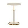 Olsen Accent Table - Ivory, 14"D x 20.5"H
