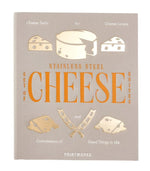 The PrintWorks Cheese Tool Set features stainless steel utensils in a boxed kit with charming illustrations—an ideal gift for cheese lovers and connoisseurs.