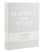 The PrintWorks Happily Ever After Photo Album is a white coffee table album with embossed "Wedding Edition" on the cover—an elegant way to preserve your wedding day memories.