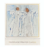 Anne Neilson: Marriage Prayer Cards by Anne Neilson features an abstract painting of two white figures on a light blue background—a thoughtful wedding gift or set of scripture cards for couples.