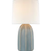 Melanie Large Table Lamp Collection - Sky Gray with Linen Shade, 28" H