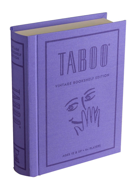 Vintage edition WS Game Company Taboo Vintage Bookshelf Edition board game disguised as a book.
