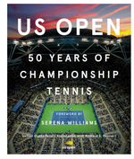 The cover of Abrams' "US Open: 50 Years of Championship Tennis" features a full stadium and highlights five decades of championship moments, with a foreword by Serena Williams.