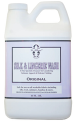 A 64 fl. oz. bottle of Le Blanc Original Silk and Lingerie Wash, a delicate fabric cleanser with a floral fresh fragrance, specially formulated for silk, wool, cashmere, and bamboo.