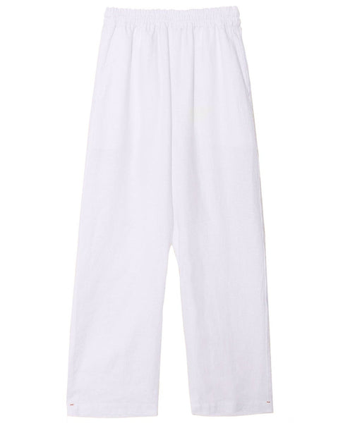 A pair of Xirena Atticus Pants with a drawstring waist isolated on a white background.