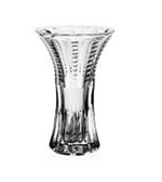 The Julia Posy Vase by William Yeoward Crystal features clear glass with a flared rim and vertical textures—an ideal mini vase or unique hostess gift that adds charm to any room.