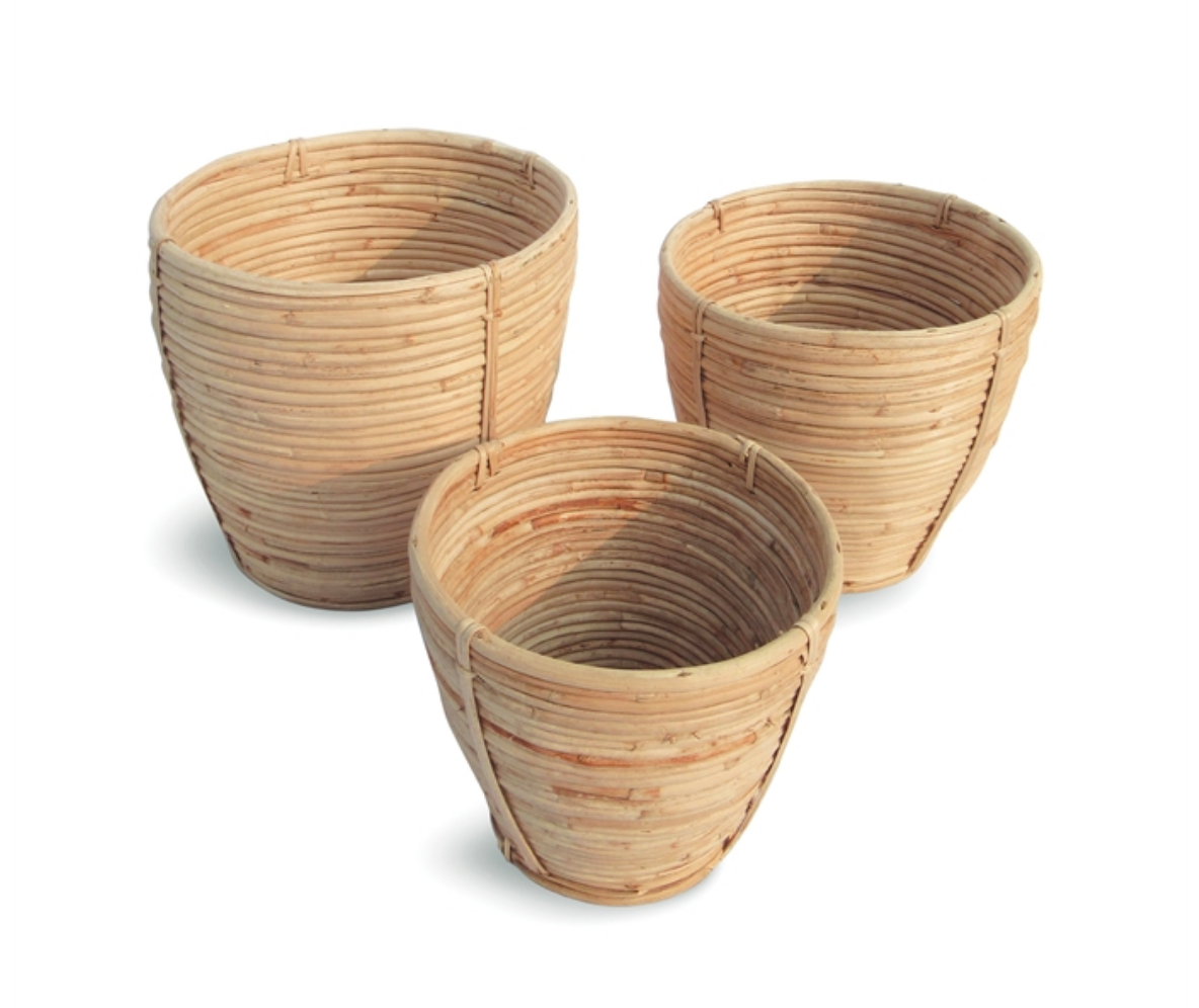 Woven Abaca Tapered Storage Basket, Small