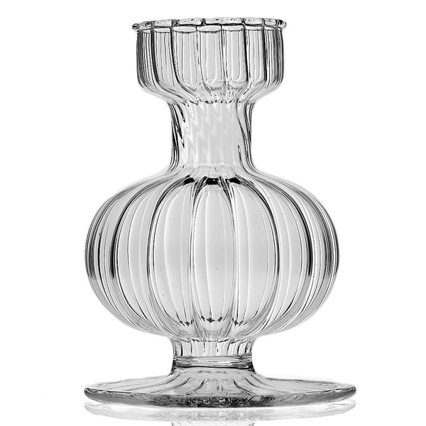 boutique clear glass vase