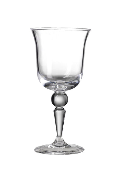 An elegant St Moritz Acrylic Wine Glass, Clear made by Mario Luca Giusti, perfect for enjoying your favorite wine. Its crystal-clear appearance beautifully complements any table setting. This wine glass is designed for handwashing, ensuring its longevity.