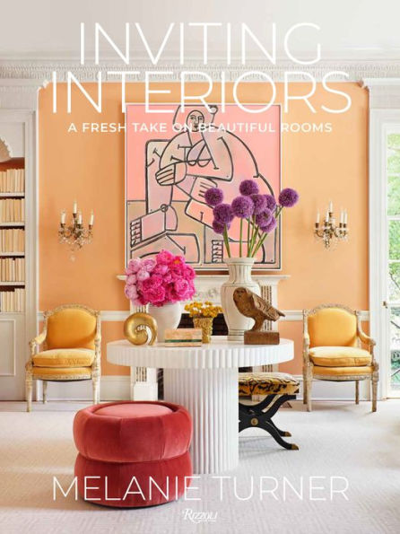 Cover of "Inviting Interiors" by Common Ground, featuring an elegant room with colorful flowers, stylish furniture, and architectural details.
