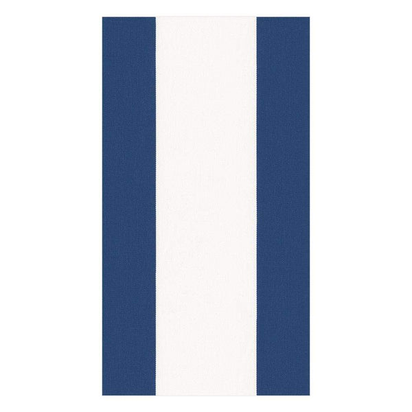 A Caspari Bandol Stripe Navy, Guest Towels.