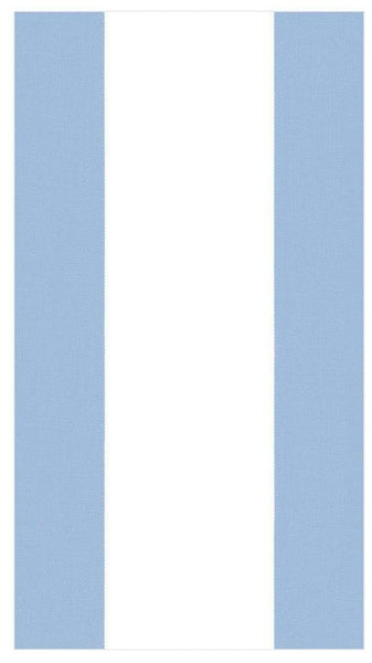 A Caspari Bandol Stripe Light Blue on a white background, perfect for guest towel napkins.