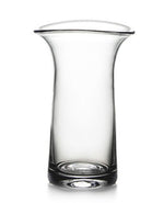 The Barre Large Vase by Simon Pearce is a clear, handmade glassware piece featuring a wide, flared rim and cylindrical body, displayed against a plain white background.