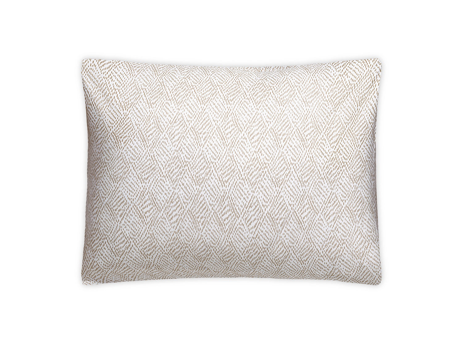 The Duma Diamond Bedding Collection in Dune by Matouk features a rectangular throw pillow with a light beige and white herringbone pattern, crafted from OEKO-TEX® certified materials and shown against a plain white background.