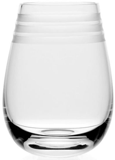 A William Yeoward Crystal Madison Small Wine Tumbler, perfect for enjoying your favorite drink, placed on a white surface.