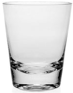 The Marlene Double Old Fashioned Tumbler by William Yeoward Crystal is a clear glass with a thick, ridged base, displayed empty against a white background.