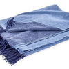 Paley Cashmere Throw - Navy/Chambray