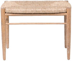 A Colwyn Single Bench by Made Goods with a rush woven seat.