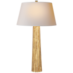 Gilded iron fluted lamp