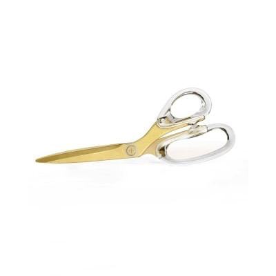 Luxe Russell & Hazel gold & acrylic scissors on a white background.