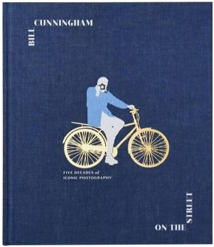 Common Ground: On the Street," featuring an illustration of the man who defined New York Times street style photography riding a bicycle.