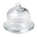 A dishwasher safe Blue Pheasant Piper Round Butter Dish with a lid.