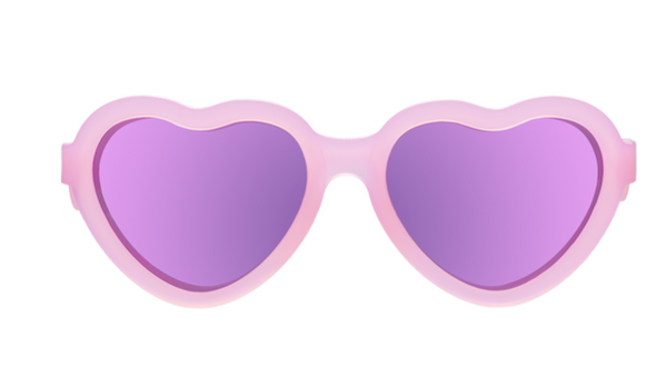 A pair of Babiators Polarized Heart Sunglasses with UV protection.