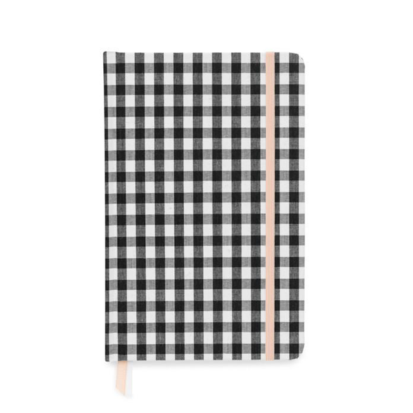 An everyday Sugar Paper - Gingham Journal with a touch of textiles on a white background.