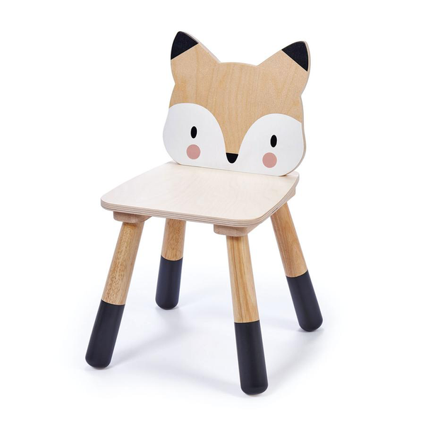 A stylish Tenderleaf Forest Fox Chair from Tender Leaf Toys with top quality black legs.
