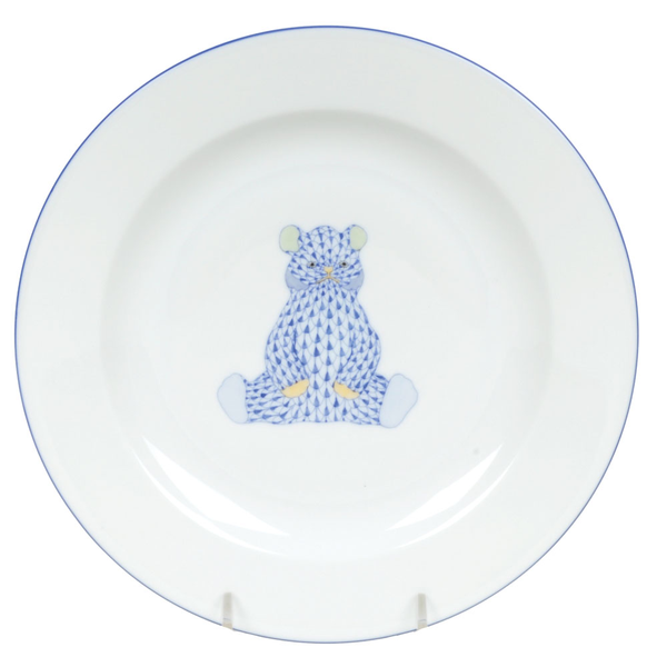 A Herend Bear Plate, Blue from Herend.