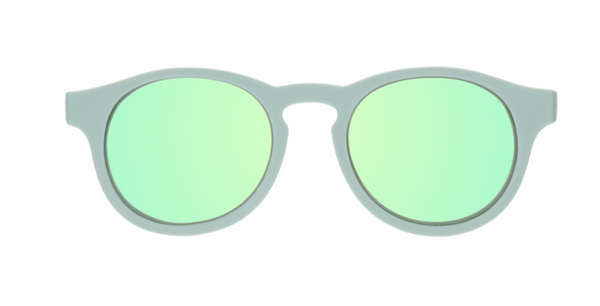 Babiators Keyhole Polarized Sunglasses with green lenses, perfect for UV protection, showcased on a white background.
