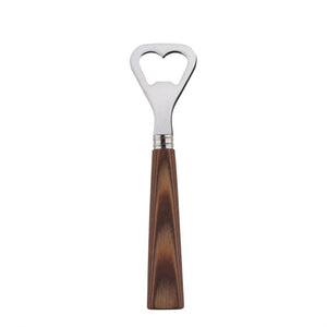 A Sabre Natural Wood Bottle Opener is displayed against a plain white background.