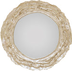 The Carvers' Guild Vista II Mirror features a hand-sculpted, wavy metallic frame in sterling silver—an elegant focal point for any room.