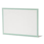 The Hester & Cook Frame Place Cards are blank rectangular cards with a pale green border, ideal as place cards or buffet labels, and are shown standing upright on a white background.