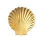 The Arista Polished Gold Clam Shell by Pigeon & Poodle is an ocean-inspired jewelry catch-all, featuring a ridged, clam shell design finished in gleaming gold. Photographed from above on a plain white background, this charming piece perfectly complements your dresser or vanity.