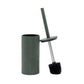 The Manchester Bath Collection by Pigeon & Poodle features a green shagreen-textured toilet brush holder with the matching brush partially inside, shown against a plain light background.