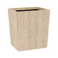 This square, beige planter from Pigeon & Poodle’s Bowen Natural Bath Collection features a smooth, stone-textured surface and open top, inspired by travertine bathroom accessories.