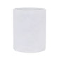 A white cylindrical wastebasket from Pigeon & Poodle’s Dover Bath Collection, featuring subtle textured engraved resin, shown on a white background—an ideal addition to any bathroom.